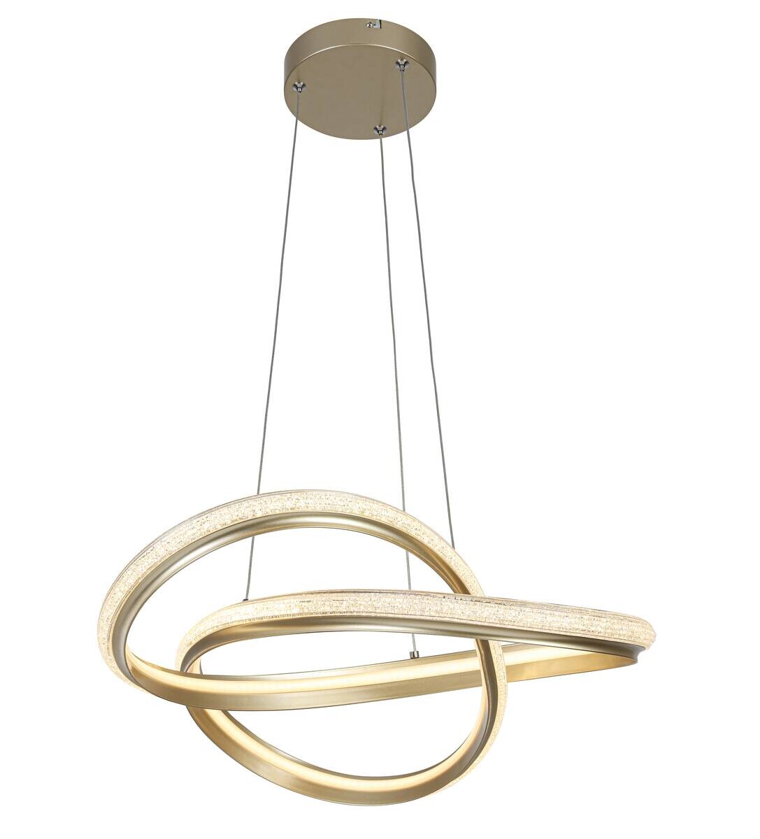 Nolo LED-Pendelleuchte Clara champagner B/H/L: ca. 50x120x50 cm