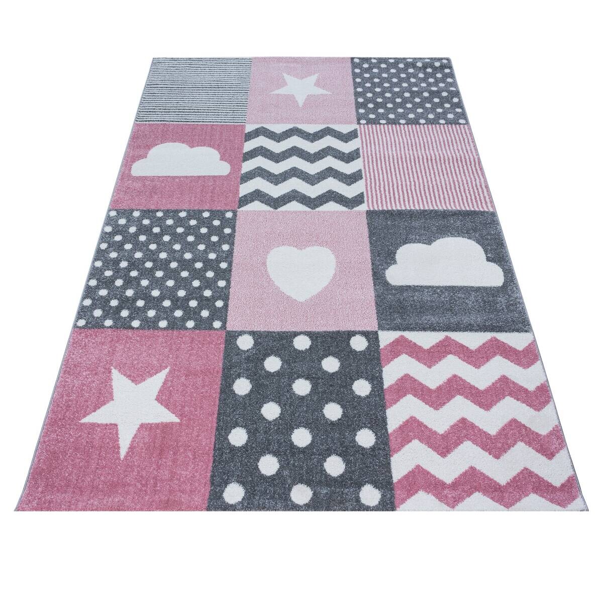 Ayyildiz Teppich KIDS pink B/L: ca. 140x200 cm