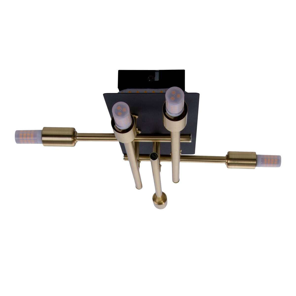 Näve Leuchten Deckenleuchte 1392745 messing Metall B/H/T: ca. 25,2x10x45,1 cm G9 5 Brennstellen