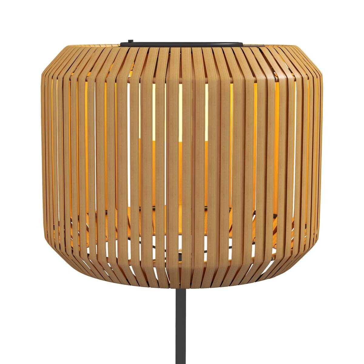 Solarleuchte 867-152V00YL gelb Edelstahl Polyrattan B/H/L: ca. 34x34x130 cm