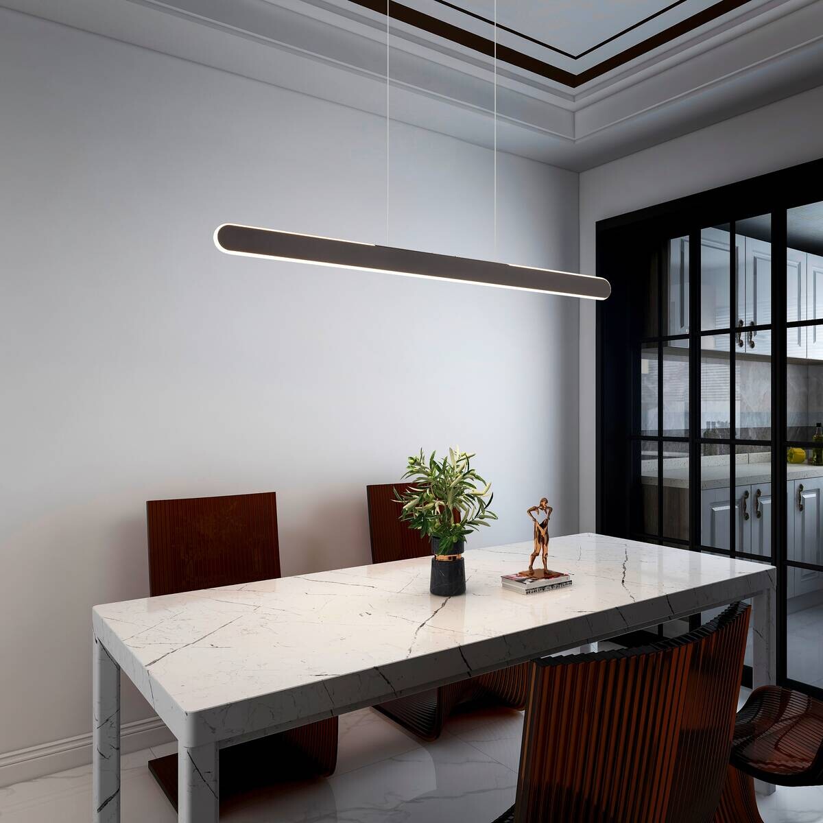 Reality Pendelleuchte Helios schwarz Metall