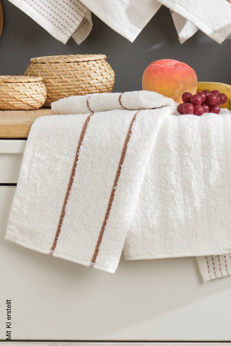 Mijolnir Frottier-Set creme Baumwolle B/L: ca. 30x50 cm