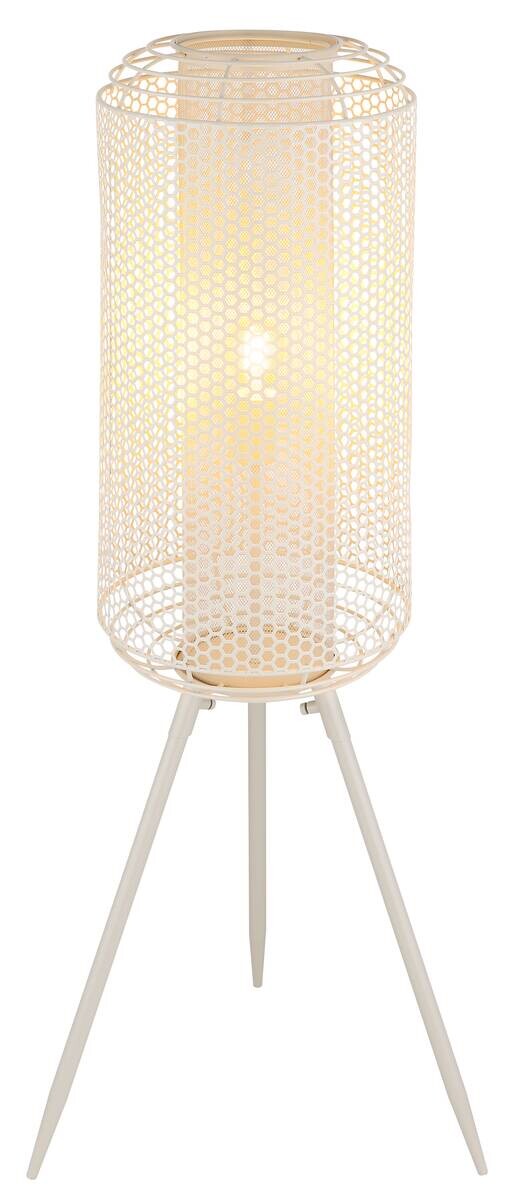 GLOBO Stehlampe creme Metall H/D: ca. 110x30 cm E27 1 Brennstellen