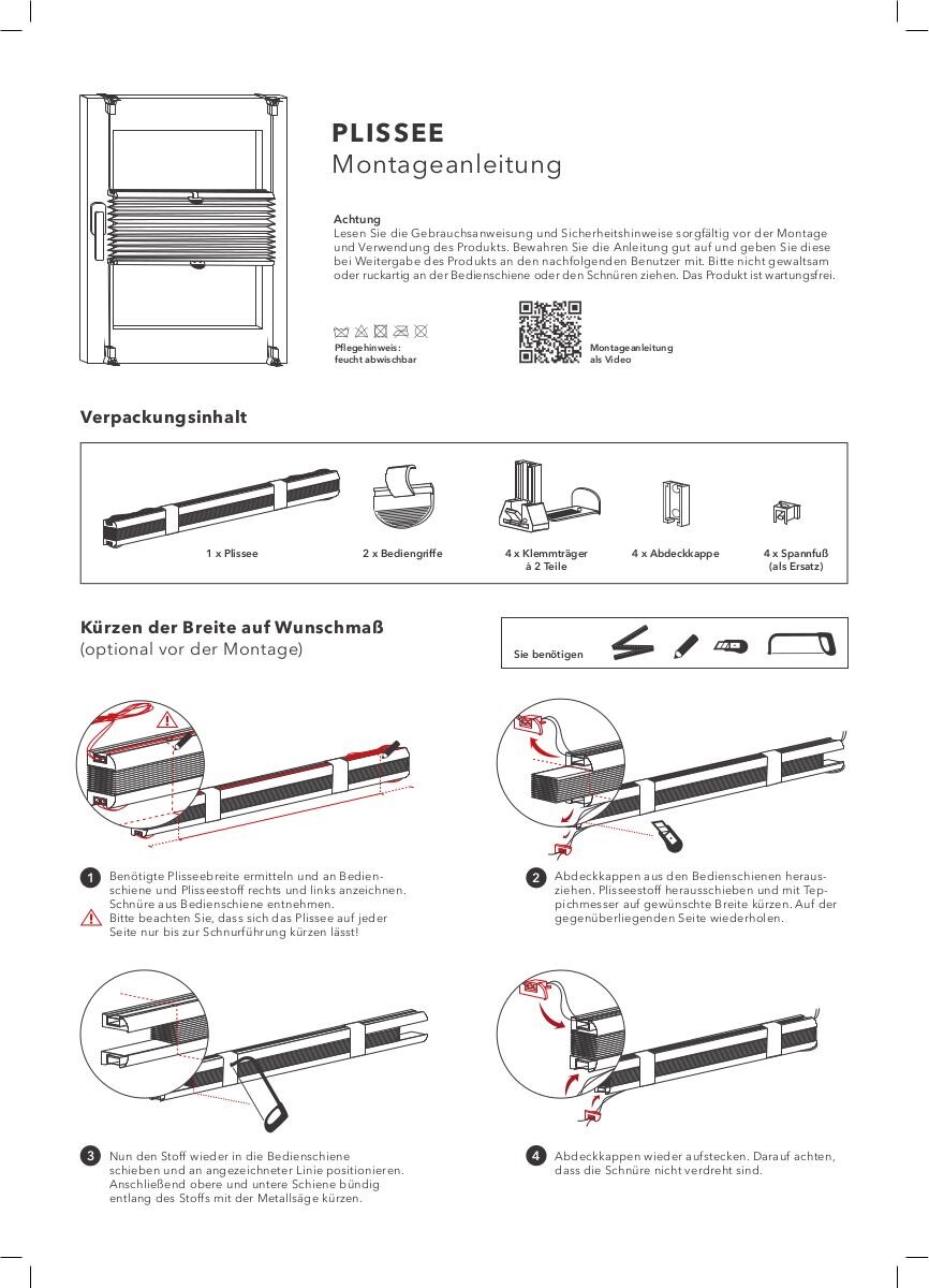 LICHTBLICK Spannplissee hellgrau B/L: ca. 80x130 cm