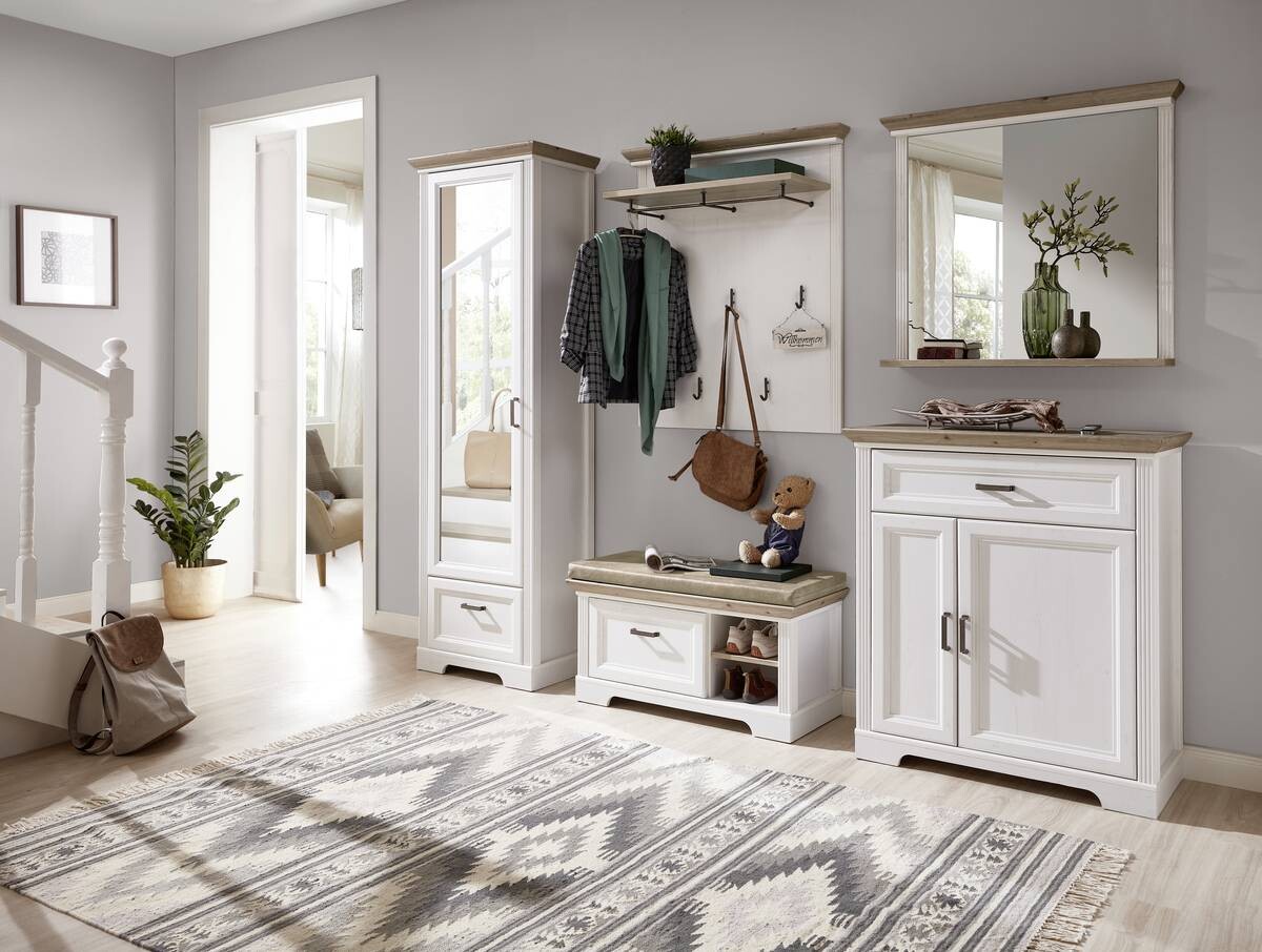 Schuhkommode Jasmin Pinie Nachbildung Eiche Artisan Nachbildung B/H/T: ca. 93x102x41 cm