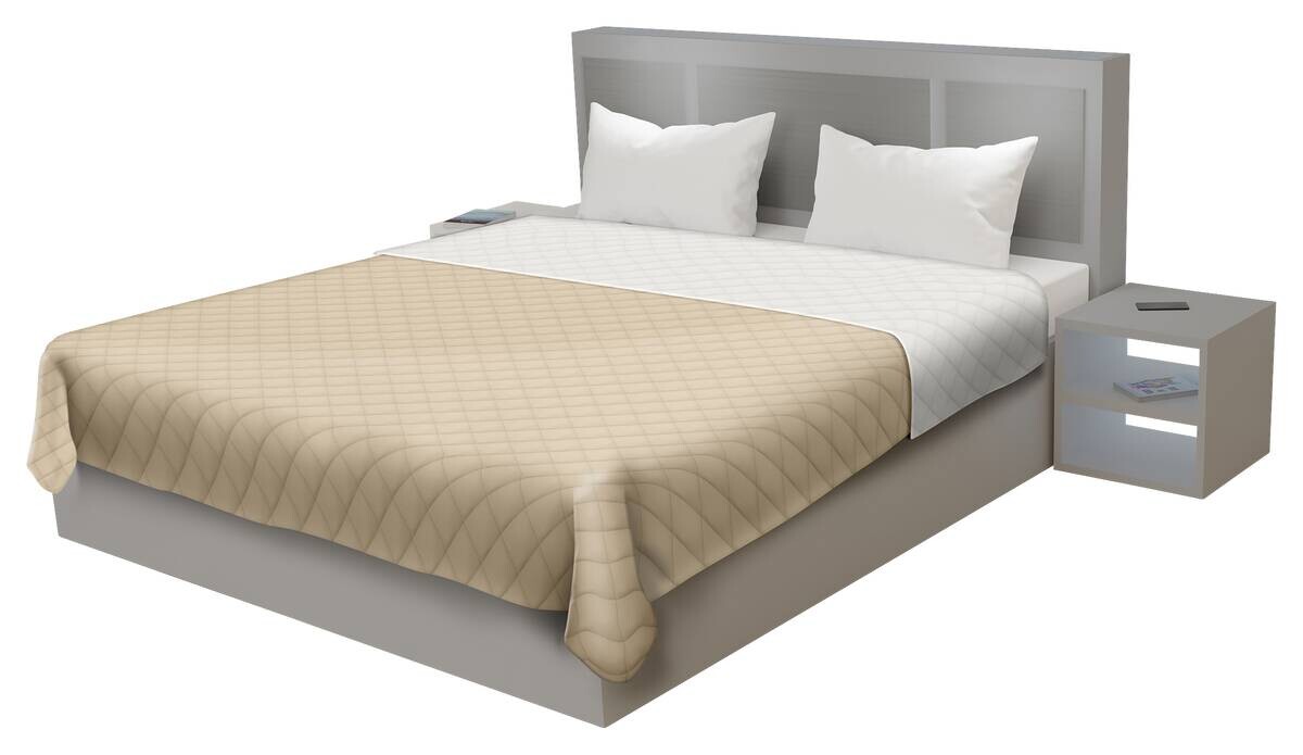 Tagesdecke beige Polyester B/L: ca. 220x240 cm