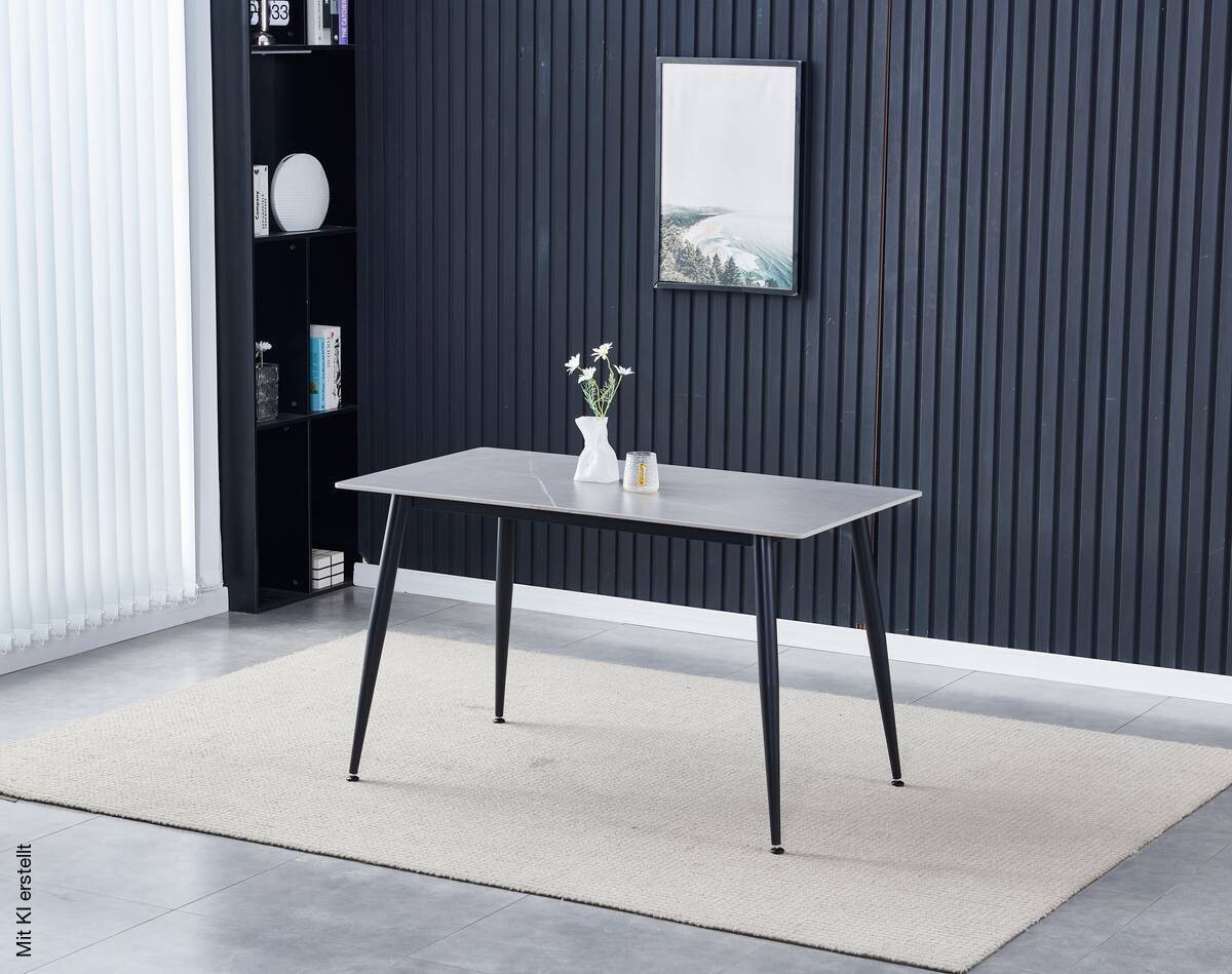 Esstisch Madrid grau B/H/T: ca. 140x75x80 cm