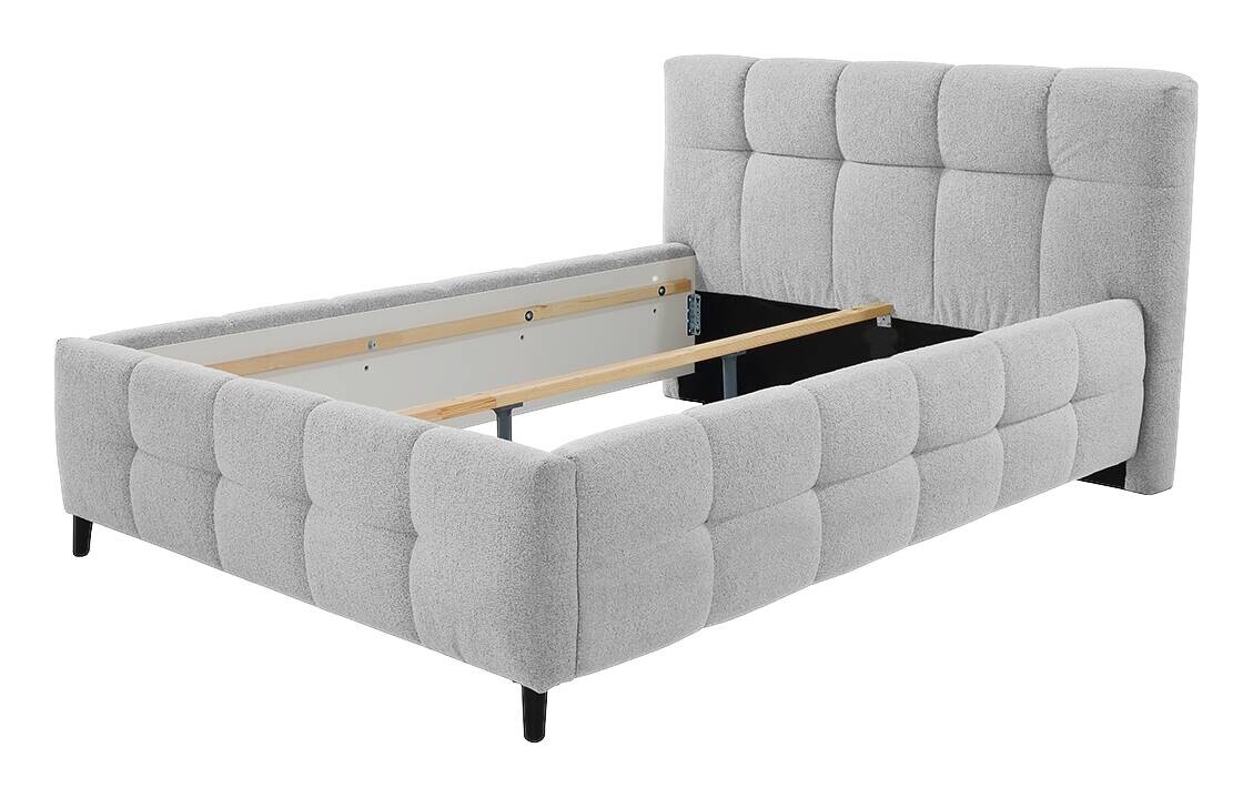 Polsterbettgestell hellgrau Polyester Liegefläche B/L: ca. 140x200 cm