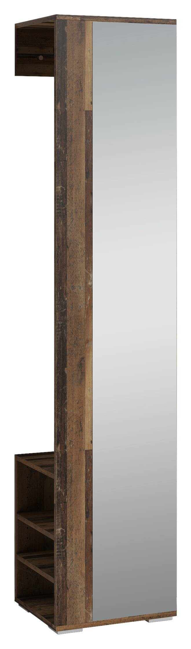 Hochschrank BEN Eiche Old Wood Nachbildung B/H/T: ca. 40x184x35 cm