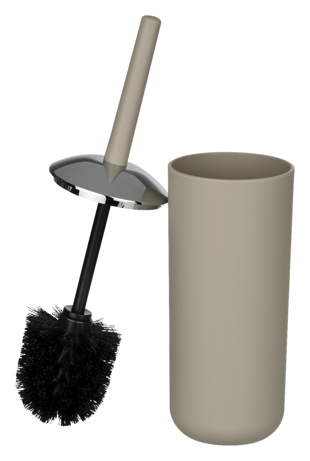 WENKO WC-Garnitur taupe silber Kunststoff