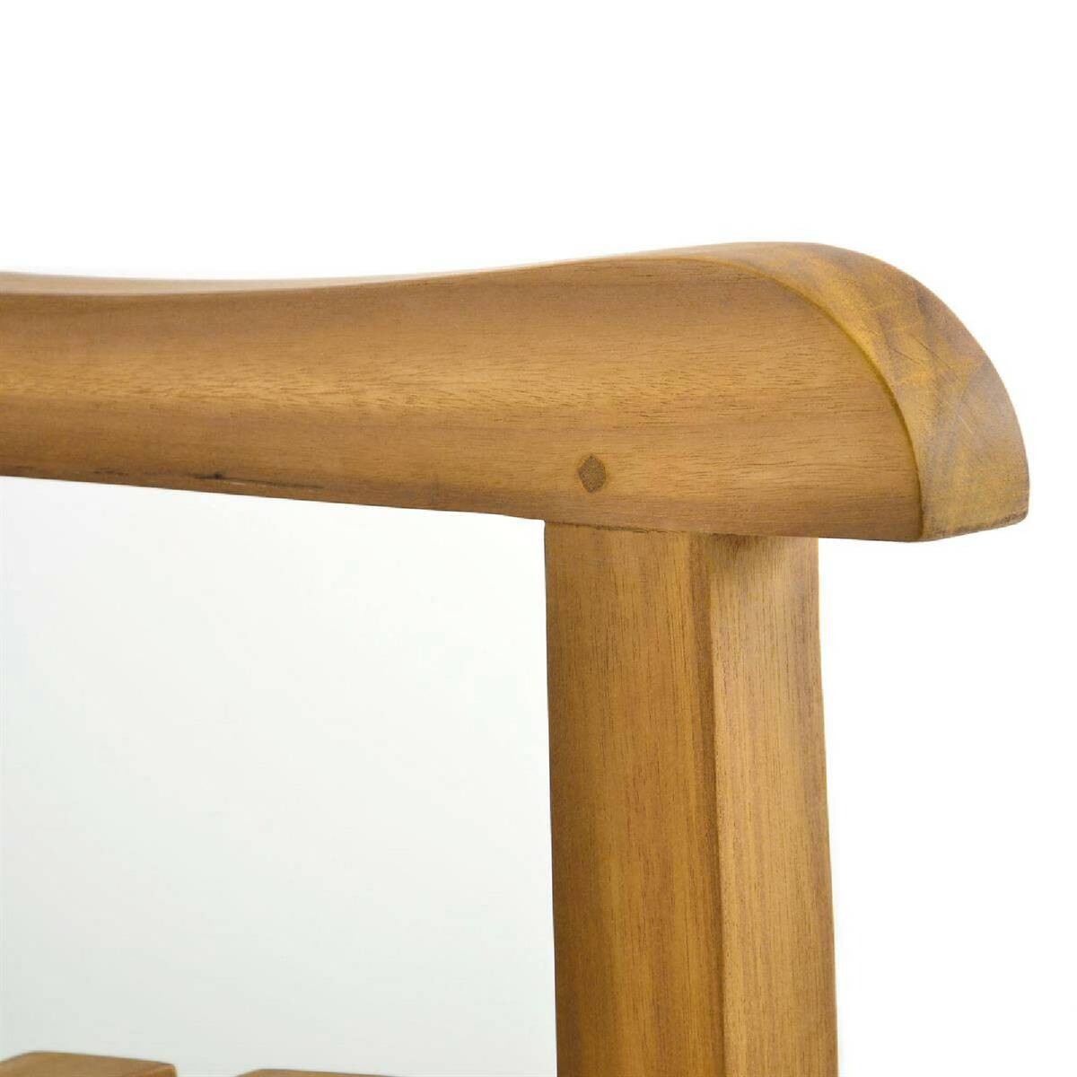 VCM Gartenstuhl hellbraun Teakholz B/H/T: ca. 60x91x62 cm