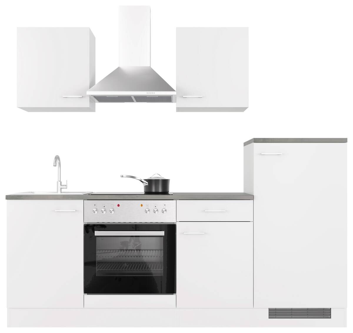 Küchenblock Lucca weiß matt B/H/T: ca. 220x200x60 cm