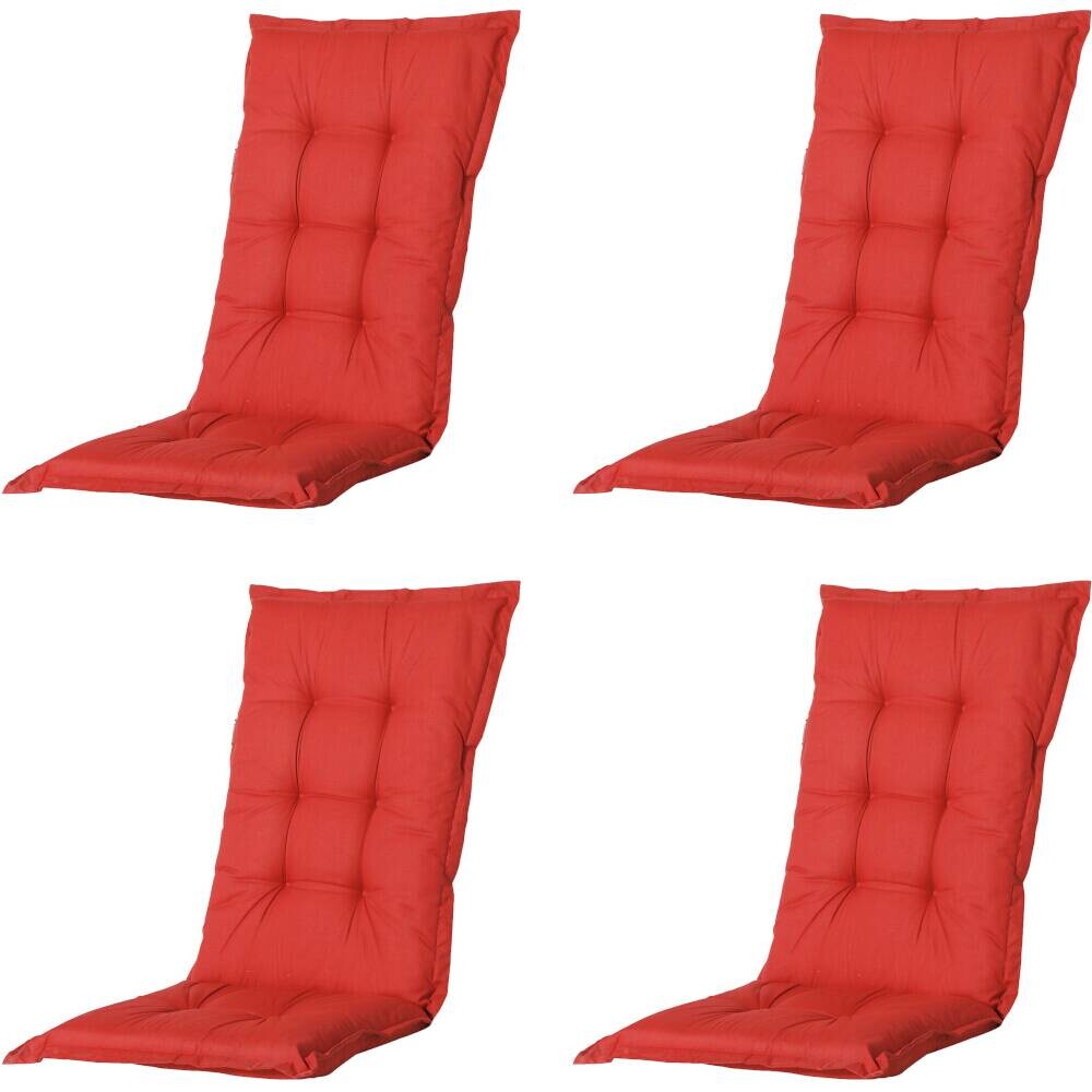 PROGARDEN,MADISON Klappsessel Set + Auflagen Tampa weiß Kunststoff B/H/L: ca. 61x109x60 cm