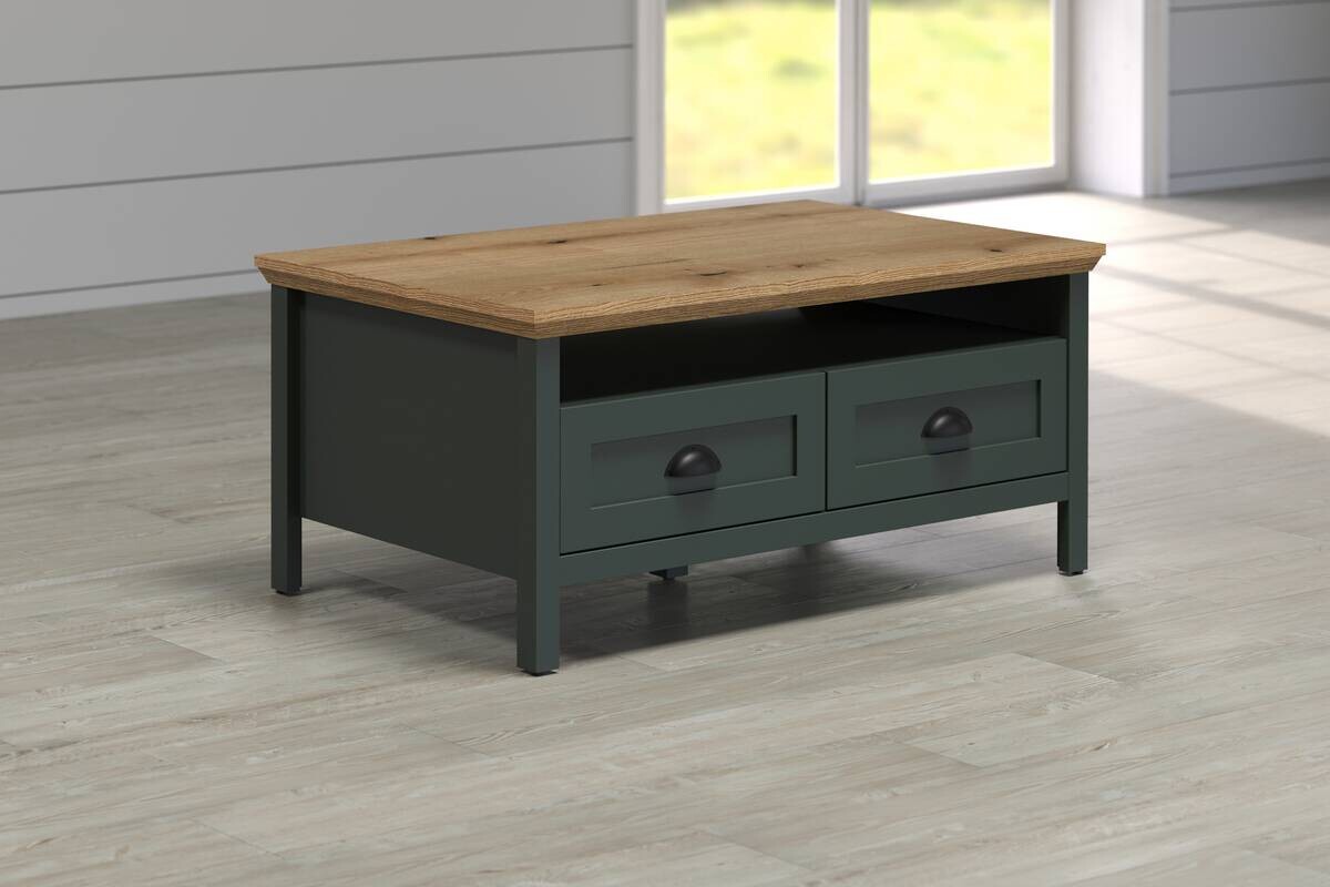 Couchtisch Stanton tannengrün Eiche Evoke Coast Nachbildung B/H/T: ca. 101x45x60 cm
