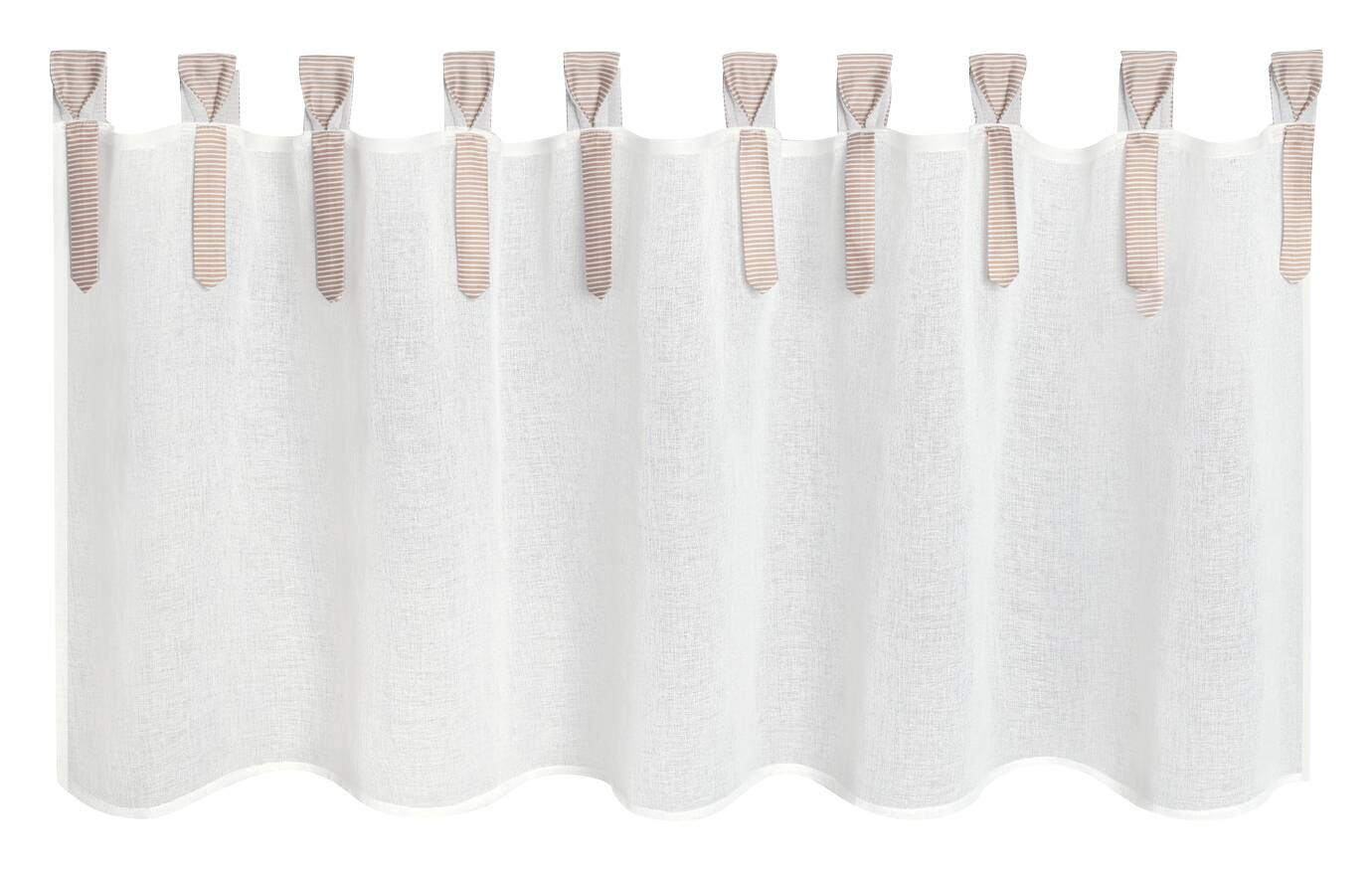 Happy Home Scheibengardine Zilla hellbraun 100% Polyester B/L: ca. 140x50 cm