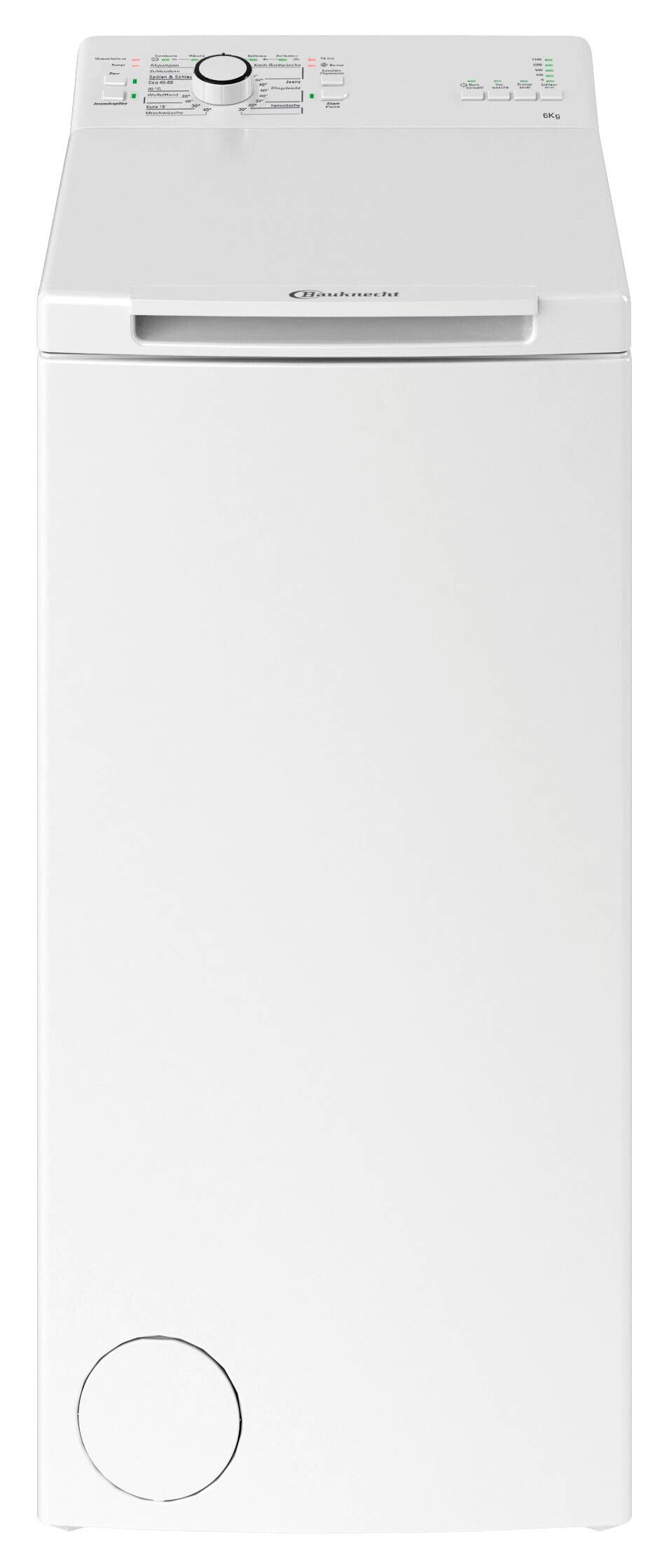 Bauknecht Waschmaschine-Toploader WAT Prime 6 L3 EEK: C Spektrum: A bis G 6kg 1200U/min weiß B/H/T: ca. 45x90x70 cm