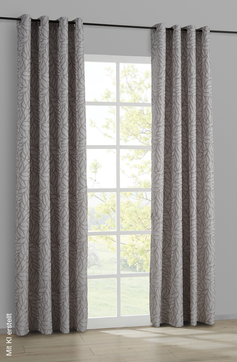 Ösenvorhang Siena taupe B/L: ca. 140x245 cm