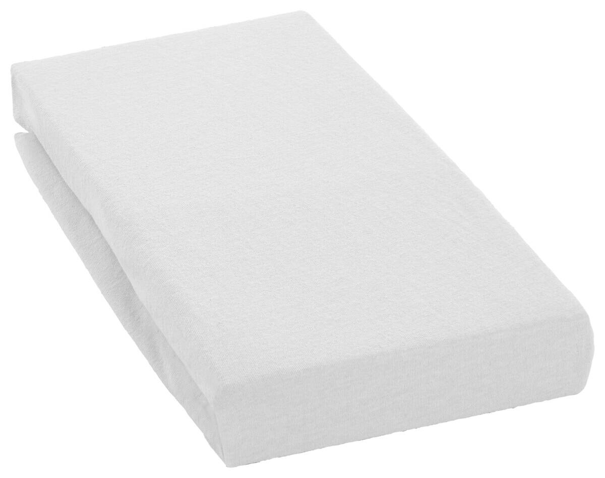 oh cosy Spannbetttuch Jersey weiß 50% Baumwolle, 50% Polyester B/L: ca. 150x200 cm