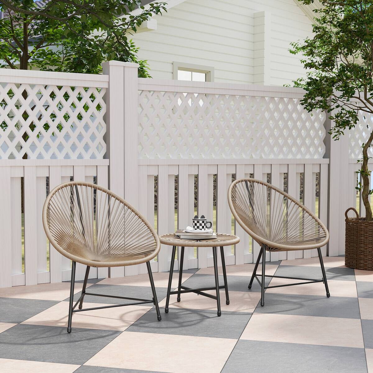 Outsunny Gartenmöbel-Set B/H/L: ca. 68x81x72 cm