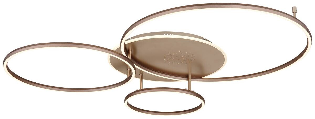GLOBO LED-Deckenleuchte kaffee champagner Metall Aluminium B/H/L: ca. 86,4x13x116,6 cm 1 Brennstellen