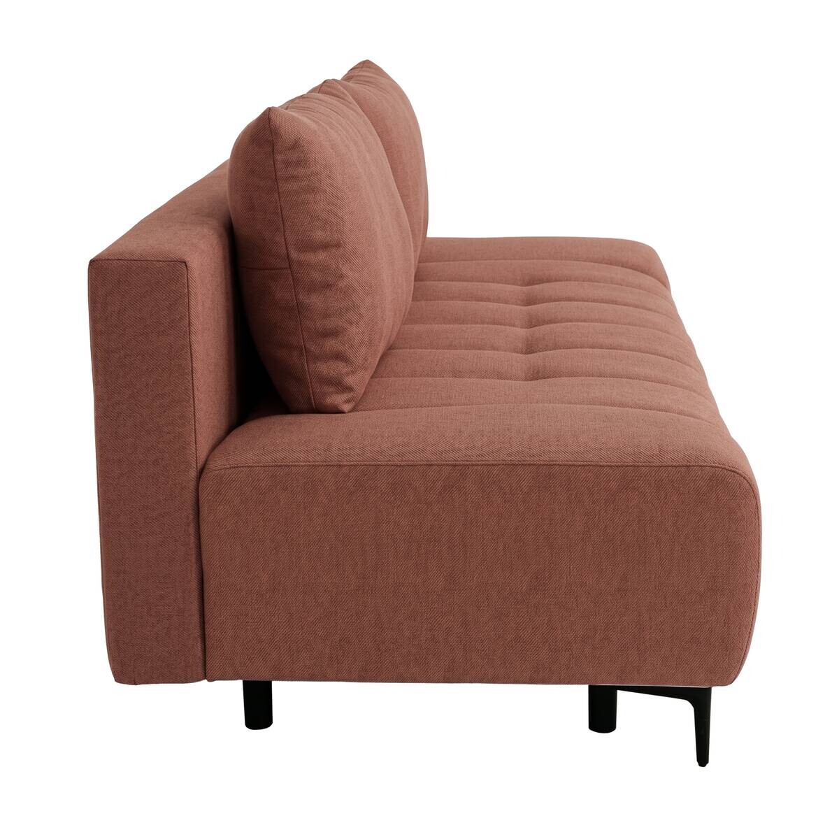Schlafsofa terracotta Webstoff B/H/T: ca. 195x88x95 cm