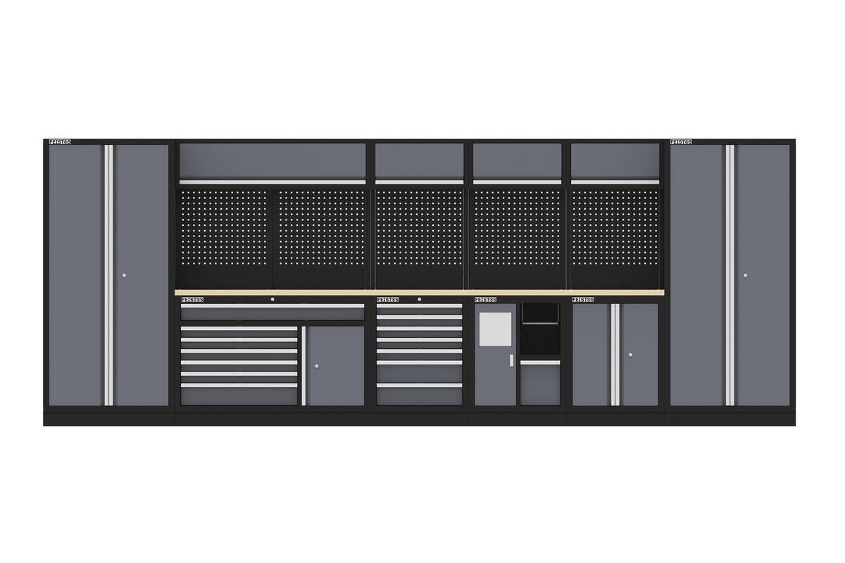 Werkstatteinrichtung Apollo anthrazit B/H/L: ca. 523x200x46 cm