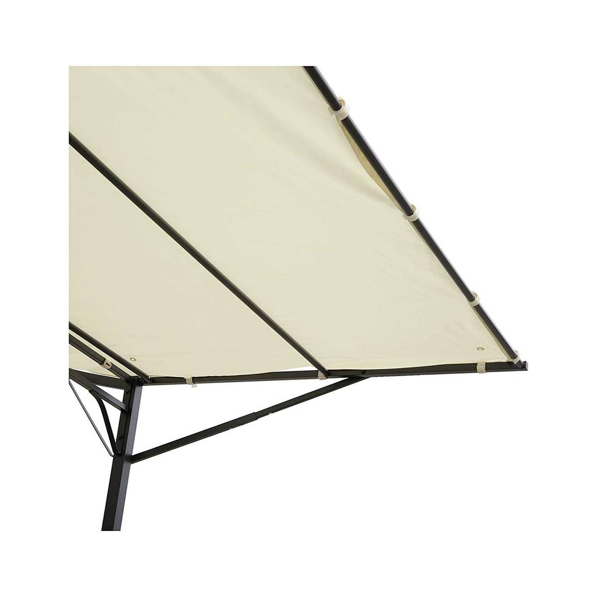 Outsunny Pavillon schwarz Stahl B/H/L: ca. 250x250x300 cm