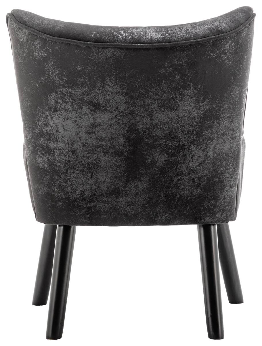 Sessel schwarz Vintage Microfaser B/H/T: ca. 57x76x68 cm