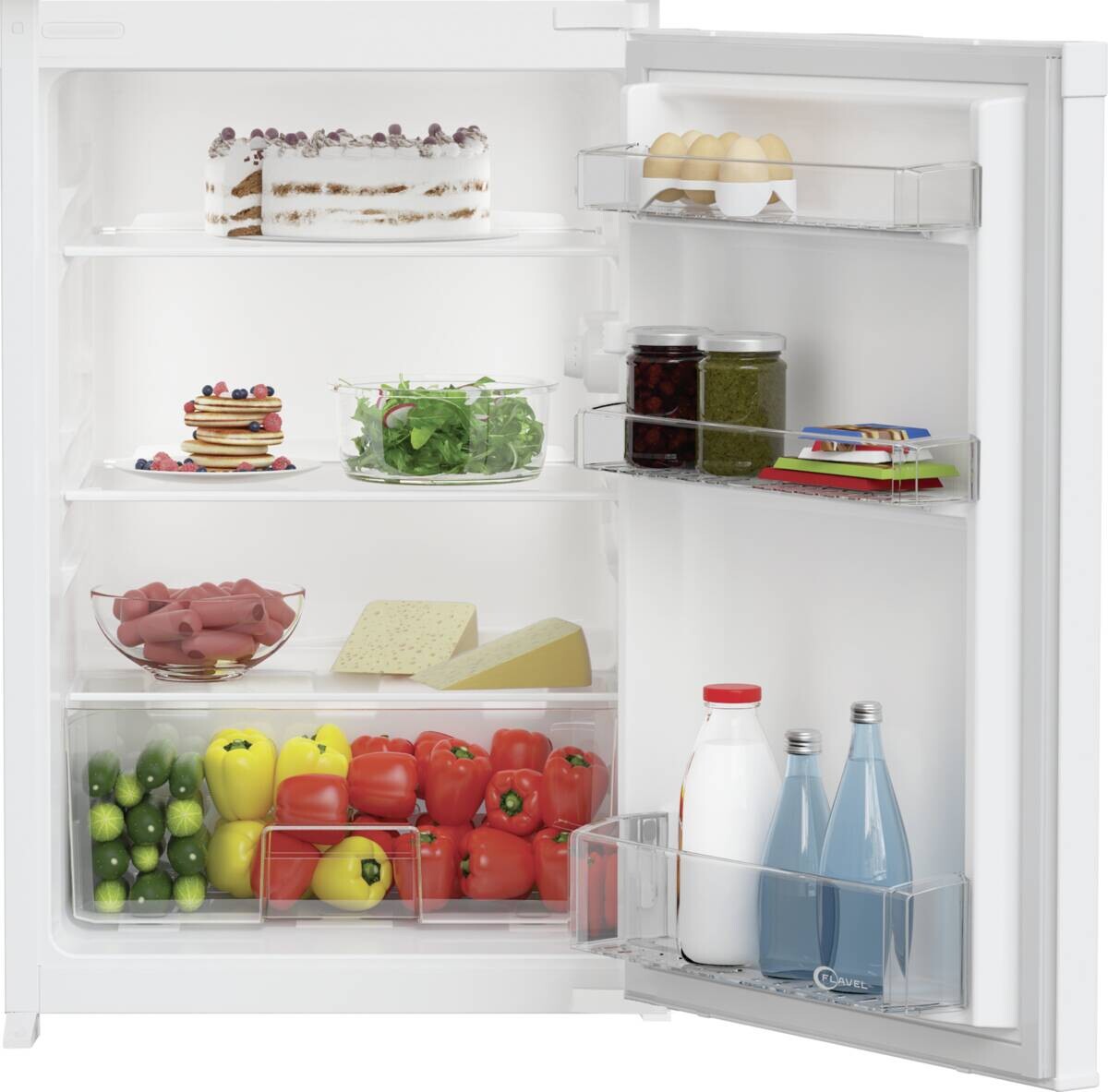 FLAVEL Einbaukühlschrank FLSI884SN weiß B/H/T: ca. 54x85,5x55 cm