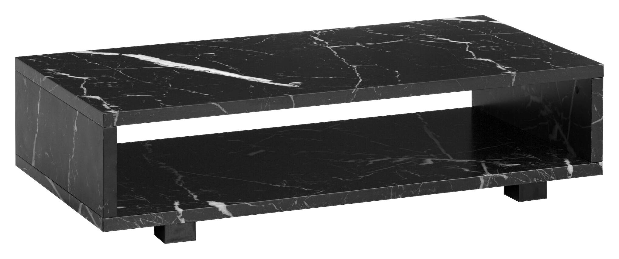 Wohnling Couchtisch schwarz Marmor B/H/T: ca. 100x25x50 cm