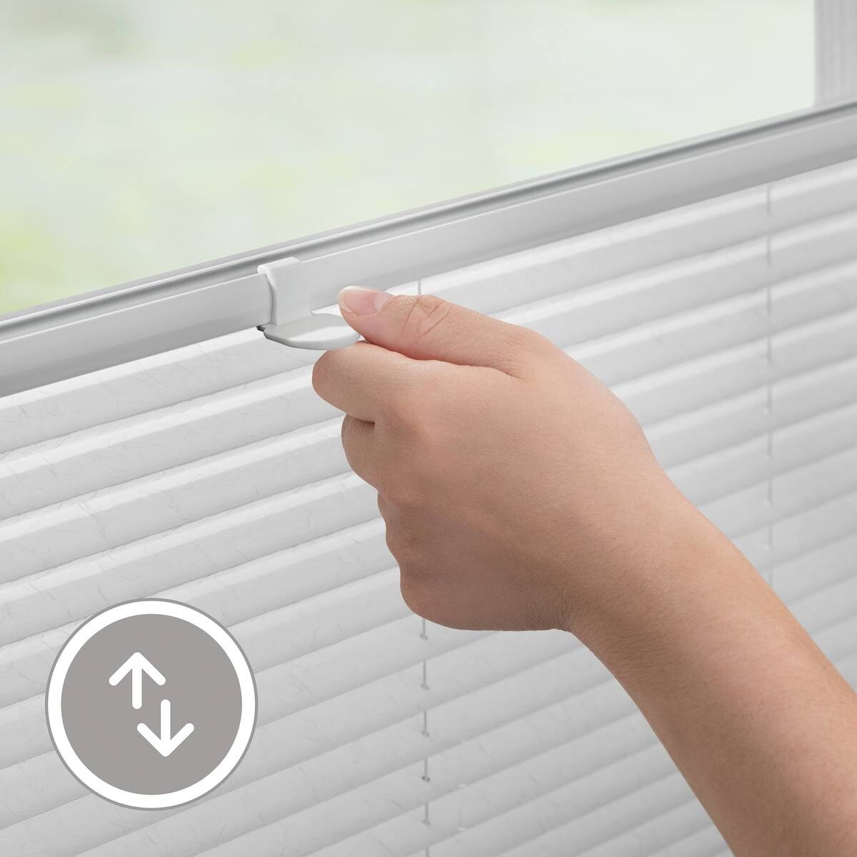 LICHTBLICK Spannplissee weiß B/L: ca. 80x210 cm