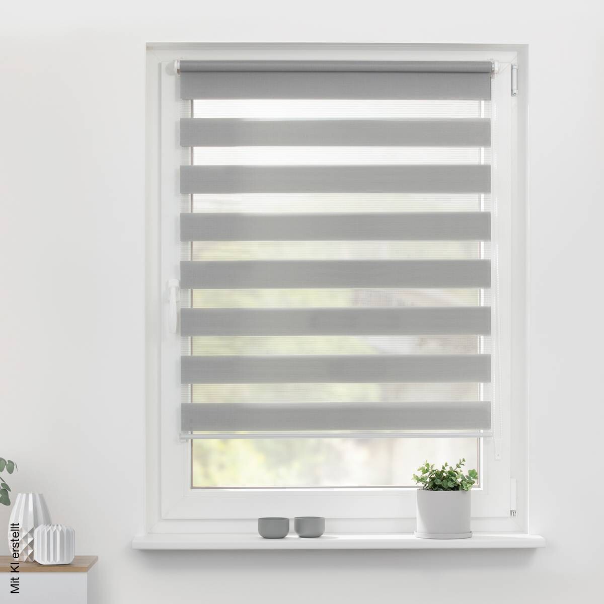 LICHTBLICK Doppelrollo Duo grau B/L: ca. 70x220 cm
