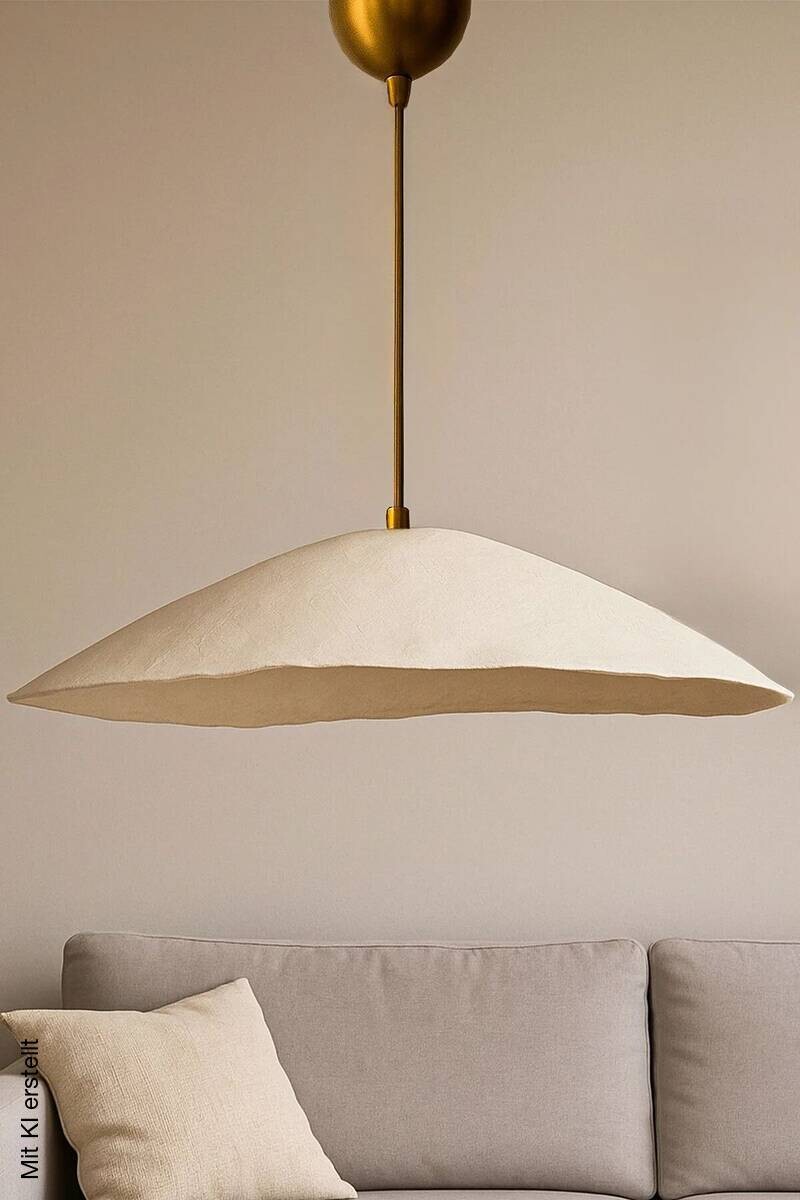 Opviq Pendelleuchte creme gold Metall B/T/L: ca. 60x60x60 cm E27 1 Brennstellen
