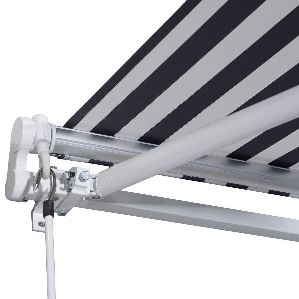 Outsunny Gelenkarmmarkise grau B/H/L: ca. 350x0,3x250 cm