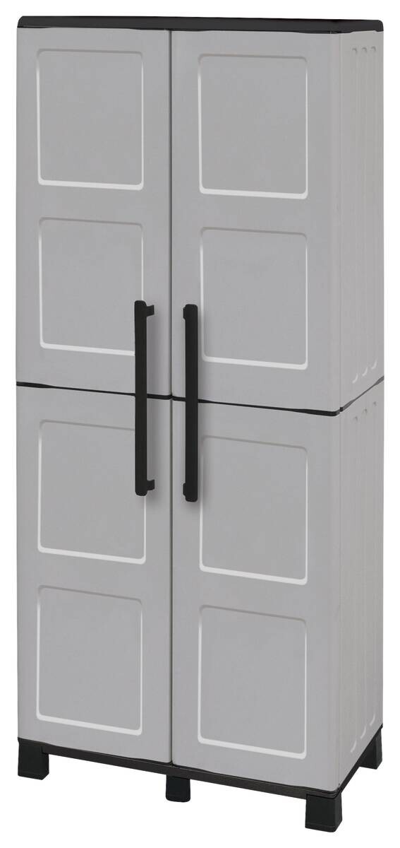 Linea Idea Kunststoffschrank Idea grau Kunststoff B/H/T: ca. 68x169x37 cm