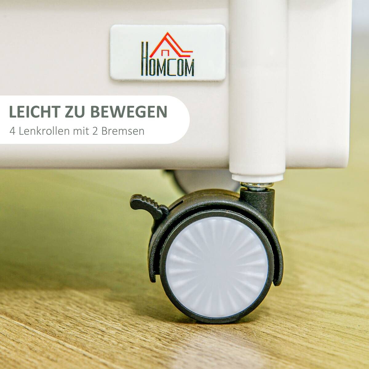 HOMCOM Küchenwagen weiß Polypropylen B/H/L: ca. 29,4x50x77 cm