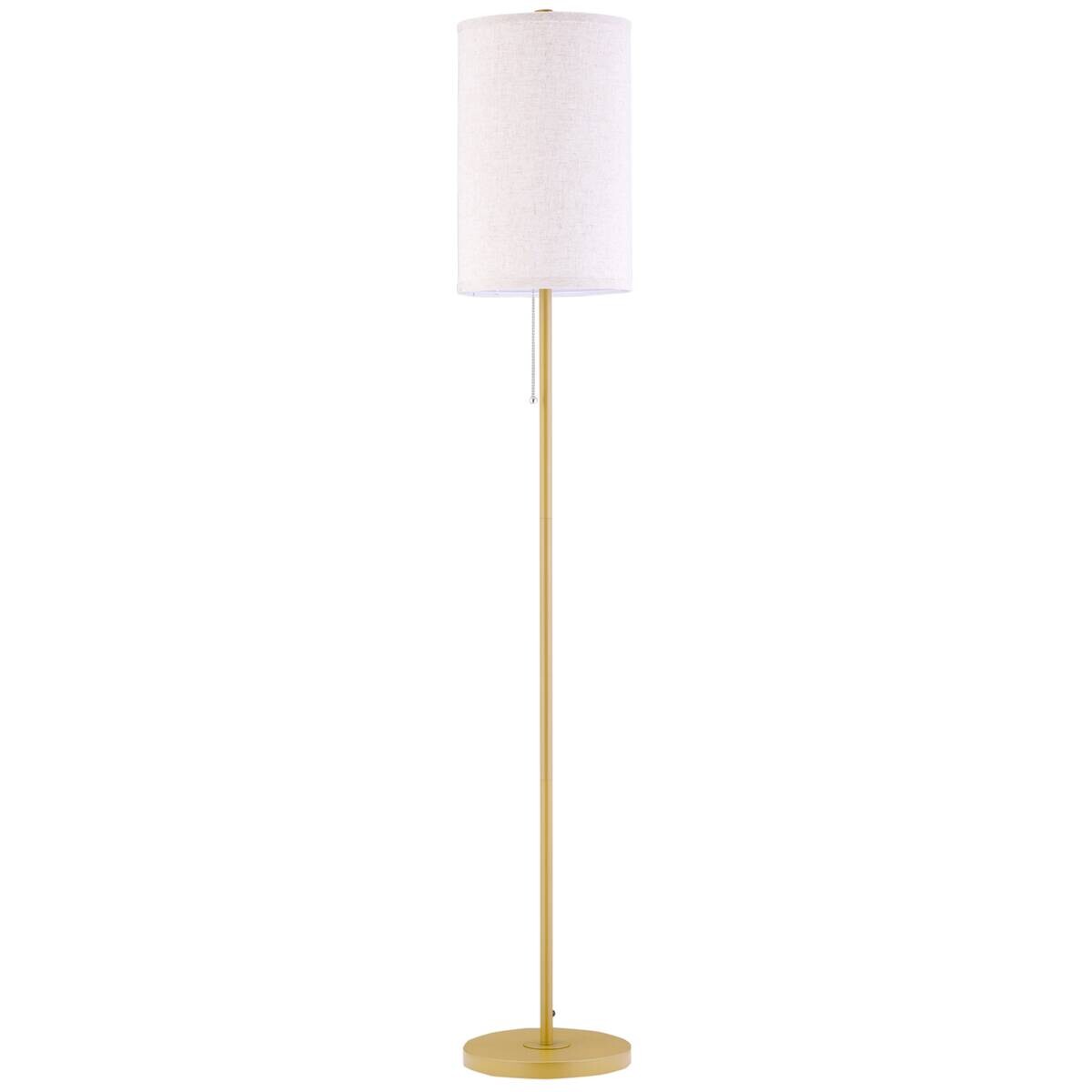 HOMCOM Stehleuchte creme Leinen Stahl B/H/L: ca. 25,5x157x25,5 cm E27 1 Brennstellen
