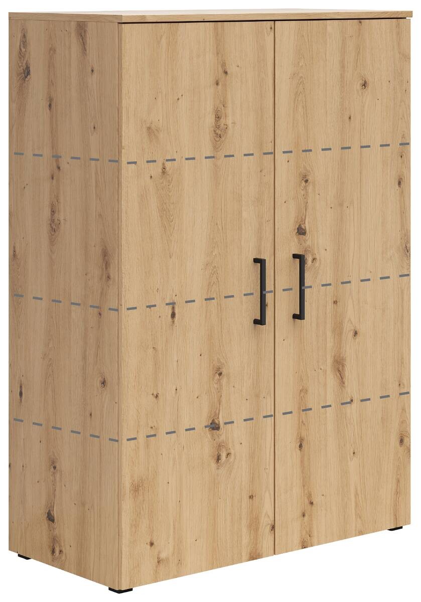 Kommode Multi-Stauraum Typ 31 Eiche Artisan Nachbildung B/H/T: ca. 80x115x40 cm