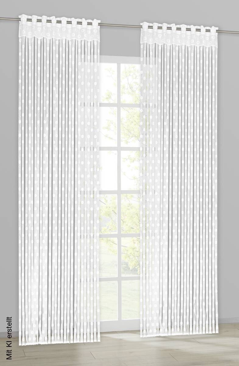 POCOline Fadenvorhang Tim weiß B/L: ca. 90x245 cm