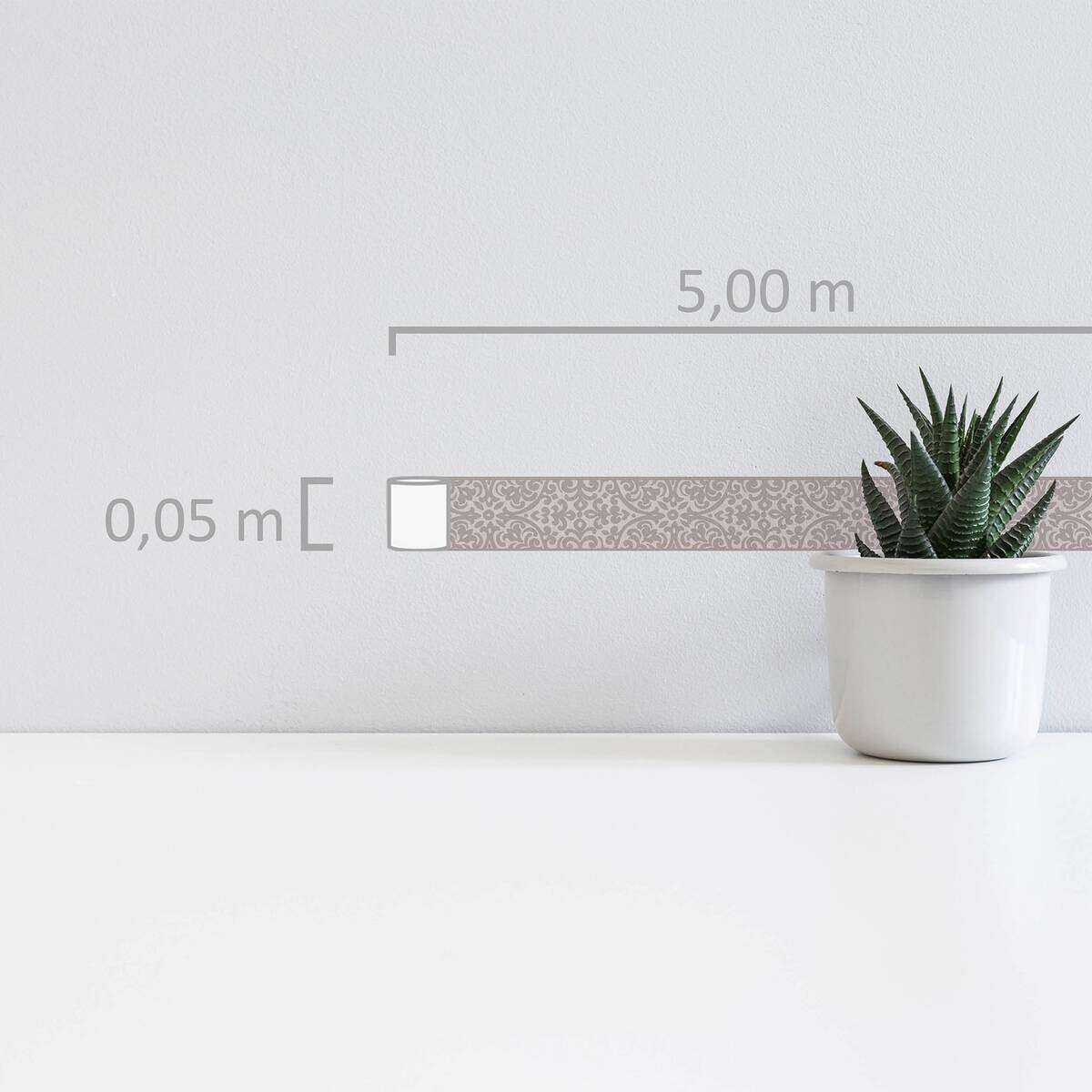 A.S.Creation Bordüre grau braun beige B/H/D: ca. 5x500x5,5 cm