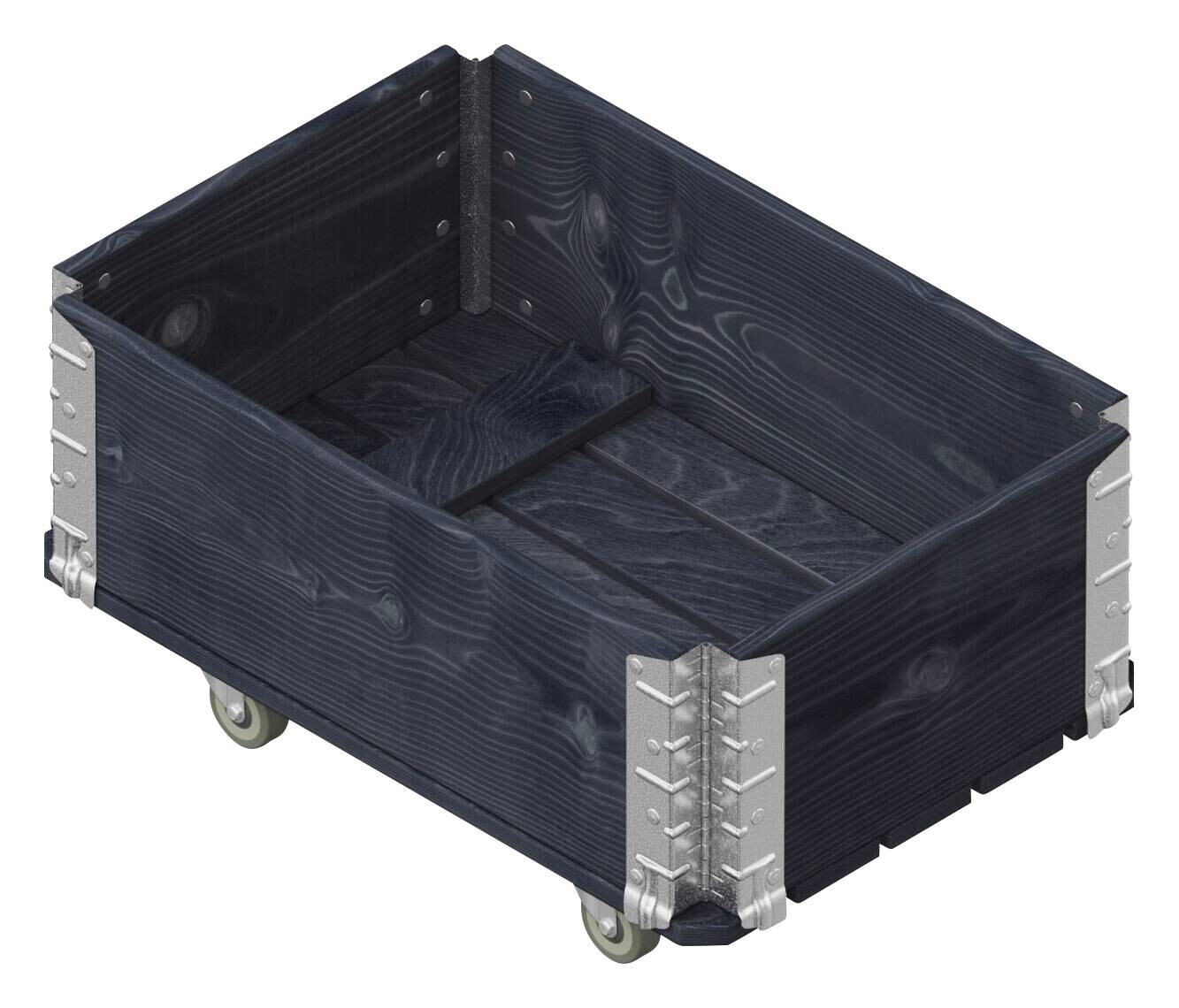 UPYARD Kräuterkasten INDUSTRIAL schwarz Holz B/L: ca. 40x60 cm