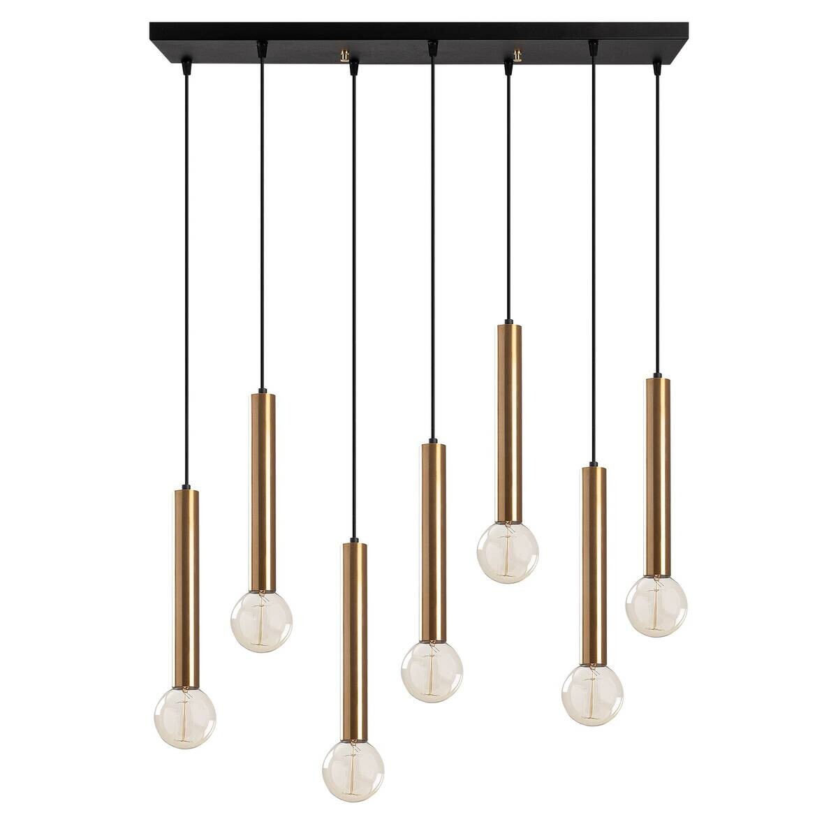 Opviq Pendelleuchte bronze B/H/T: ca. 75x136x24 cm E27 7 Brennstellen