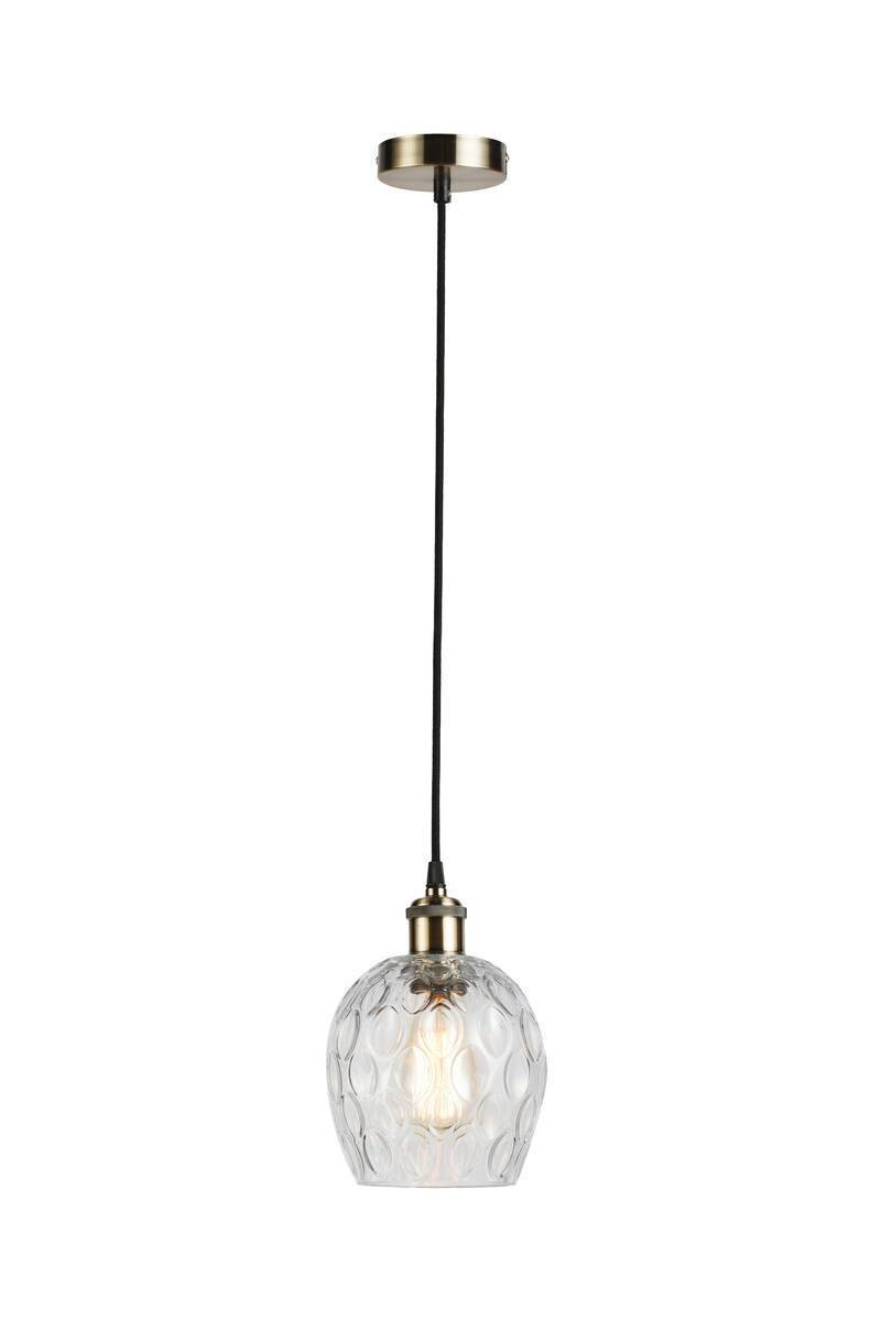 Kayoom Pendelleuchte Mono transparent Glas B/H/L: ca. 16x23x16 cm E27 1 Brennstellen