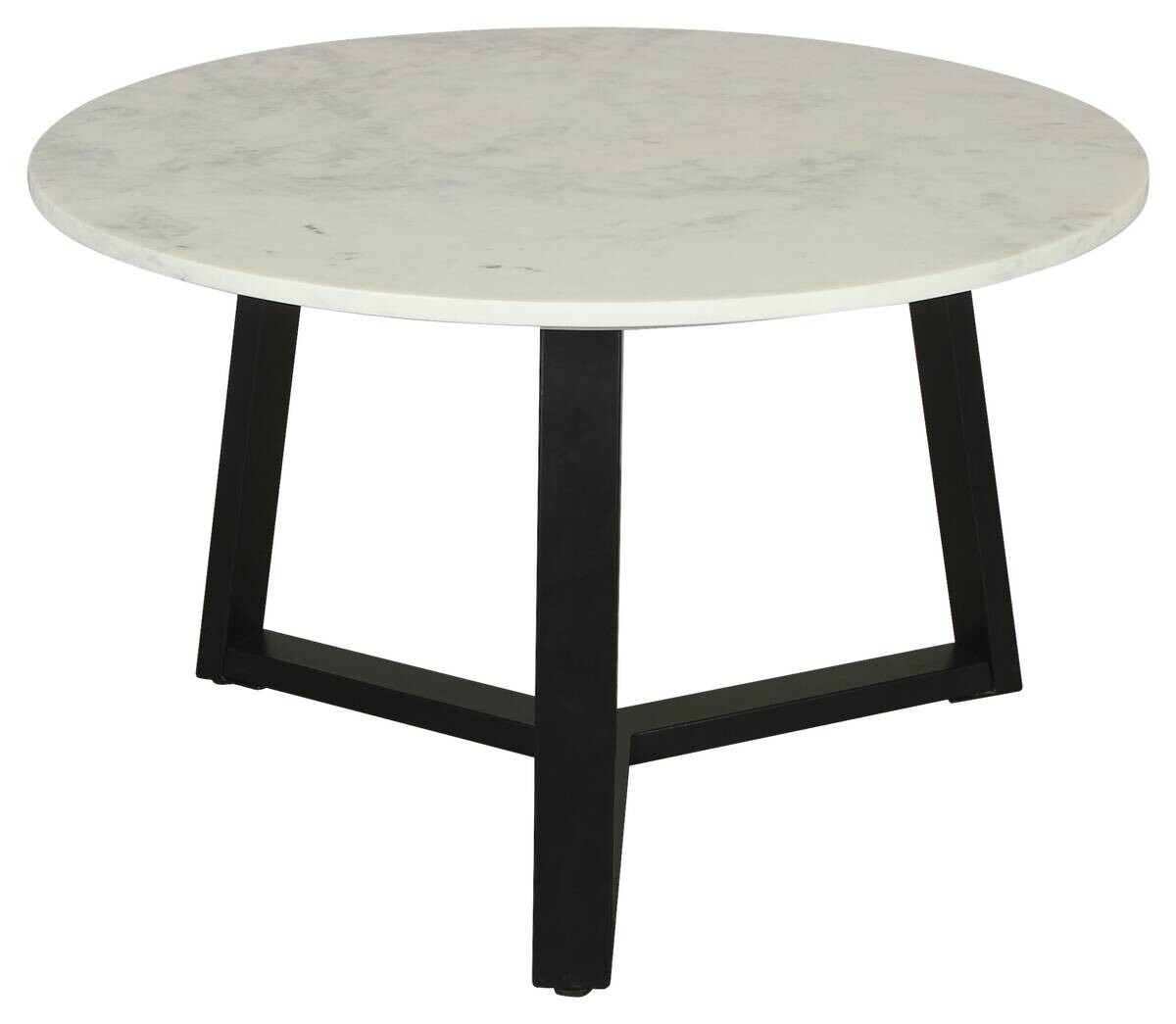 byLIVING Couchtisch CROSS schwarz weiß Metall Marmor H/D: ca. 46x75 cm