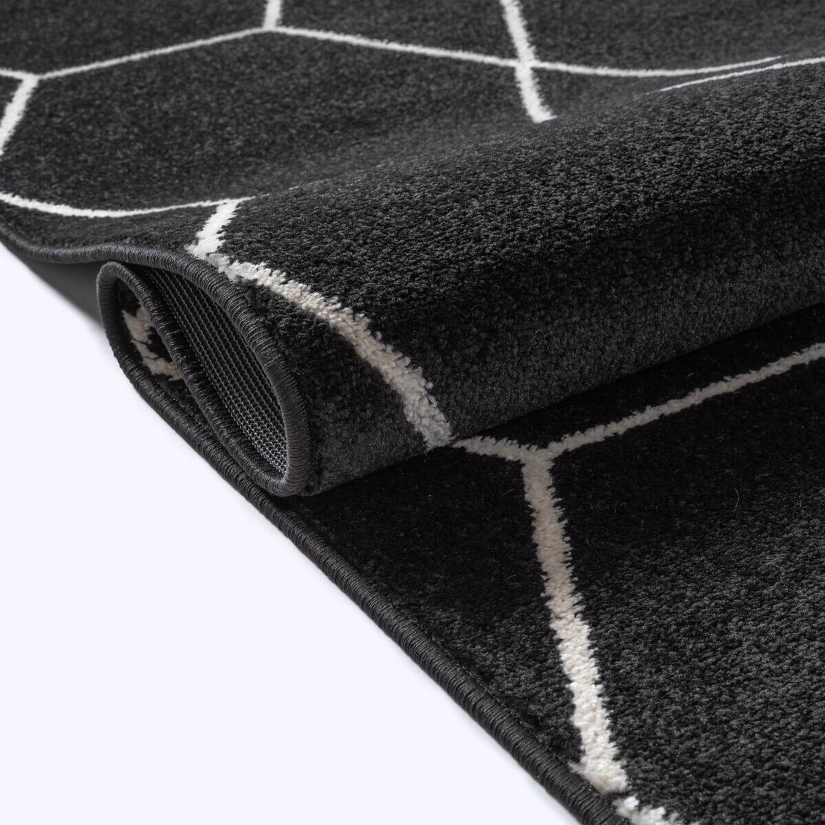 Sanat Teppich Trellis schwarz B/L: ca. 120x170 cm