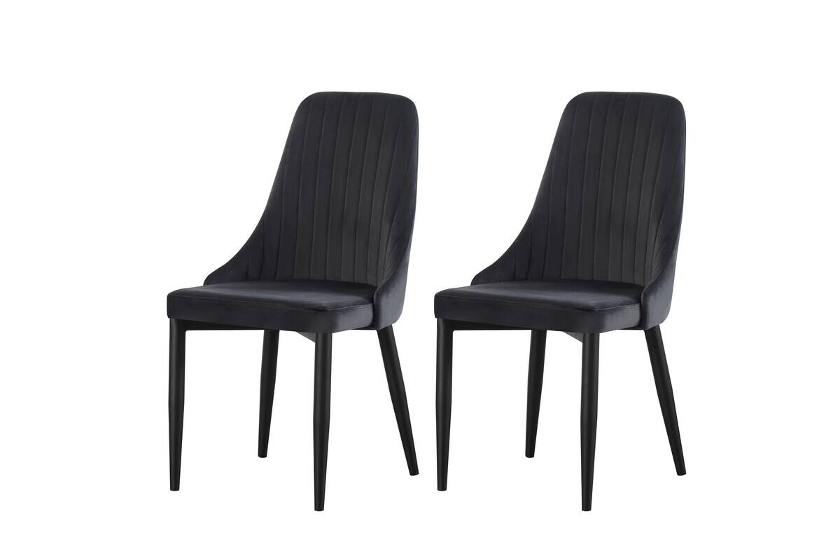 Stuhl CLAUDIA, 2er Set anthrazit B/H/T: ca. 44x88x58 cm