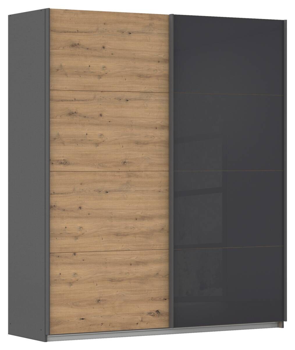 Schwebetürenschrank Quadra grau B/H/T: ca. 180x210x62 cm