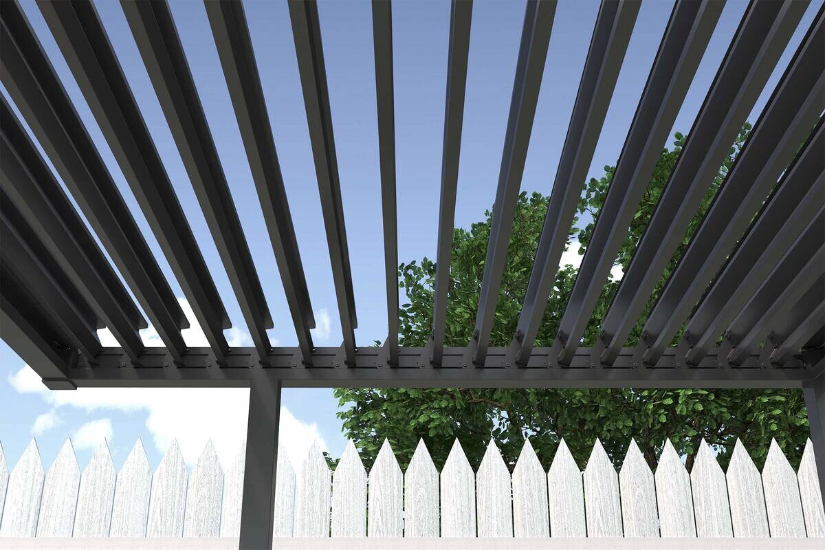 Pergola anthrazit Stahl B/H/L: ca. 172,5x244x240 cm