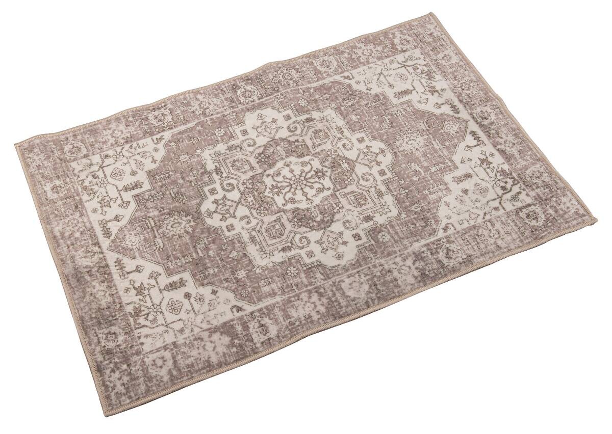 Badvorleger hellbeige Oberseite: 100% Polyester Unterseite: 100% Thermoplastische Elastomere B/L: ca. 80x50 cm