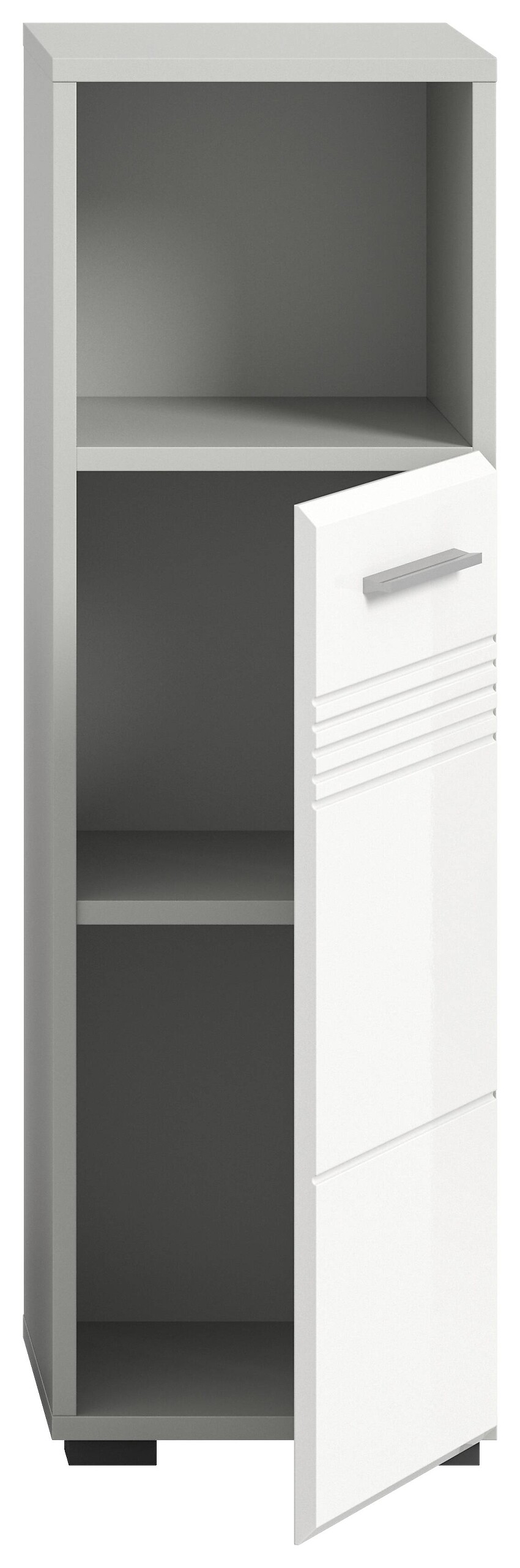 Schrank Copa hellgrau weiß Hochglanz B/H/T: ca. 30x95x30 cm